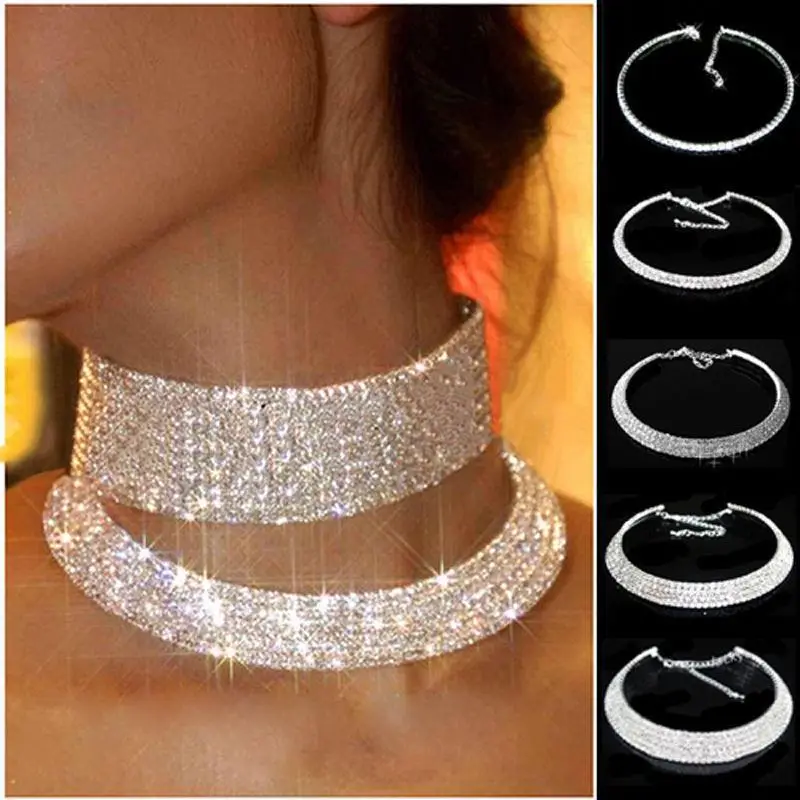 Luxury Wedding Party Necklace with Crystal Diamonds — feature 11