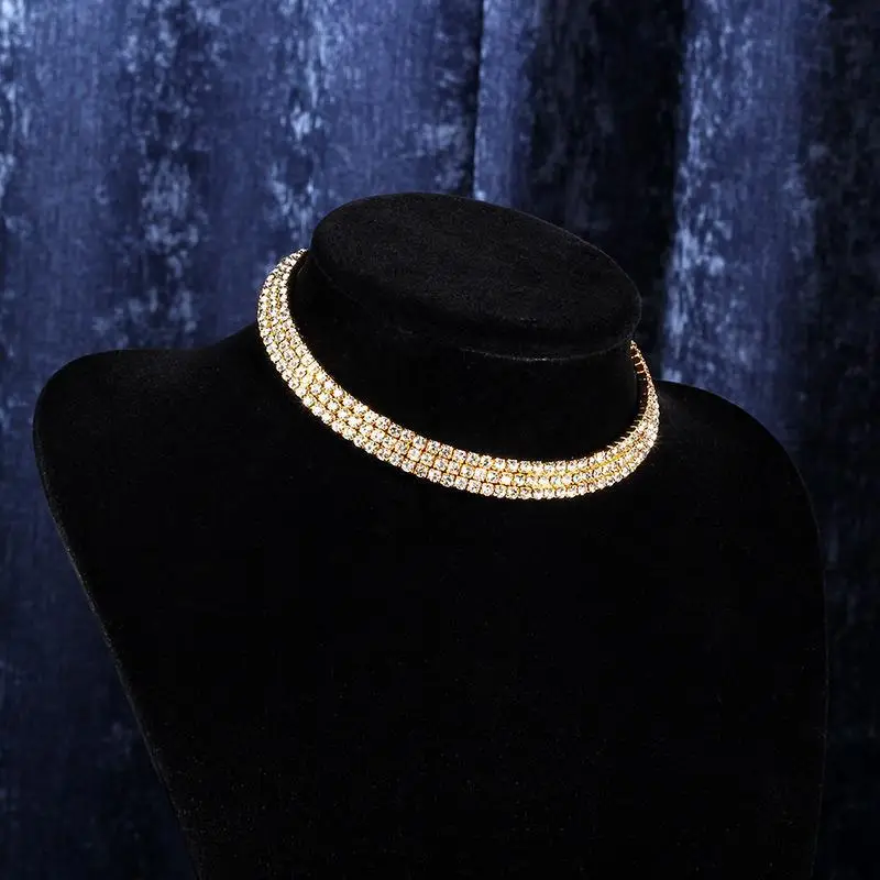 Luxury Wedding Party Necklace with Crystal Diamonds — feature 20