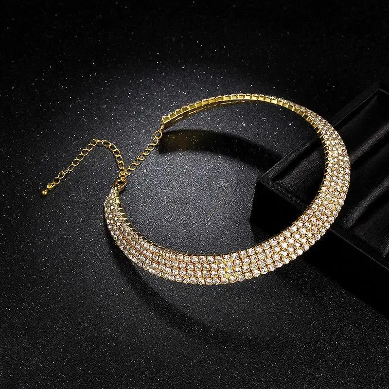 Luxury Wedding Party Necklace with Crystal Diamonds — feature 23