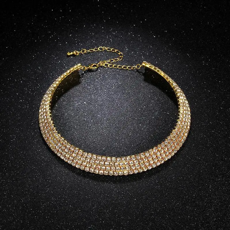 Luxury Wedding Party Necklace with Crystal Diamonds — feature 24