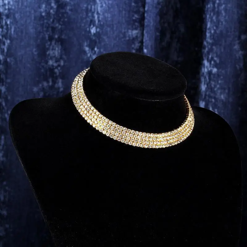 Luxury Wedding Party Necklace with Crystal Diamonds — feature 25