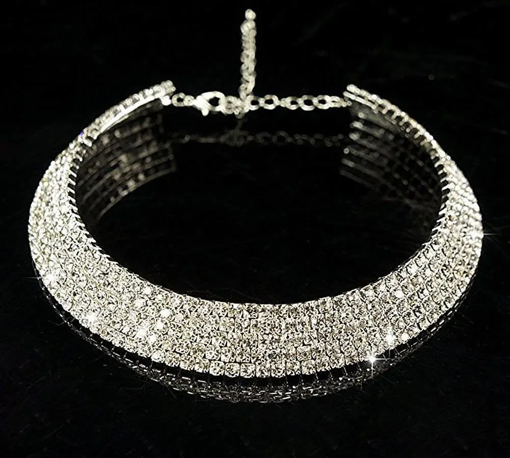 Luxury Wedding Party Necklace with Crystal Diamonds — feature 6