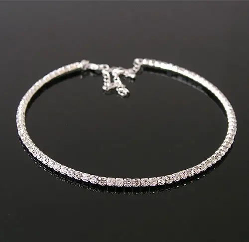 Luxury Wedding Party Necklace with Crystal Diamonds - Image 2