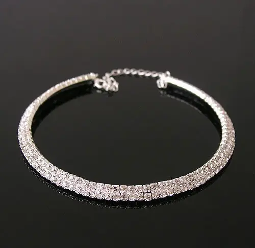 Luxury Wedding Party Necklace with Crystal Diamonds - Image 4