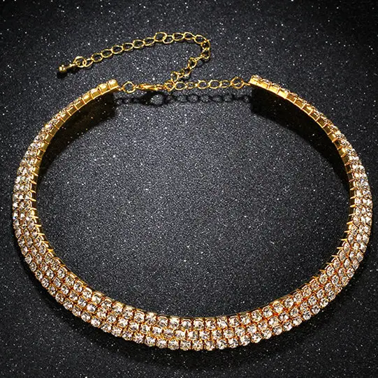 Luxury Wedding Party Necklace with Crystal Diamonds - Image 5