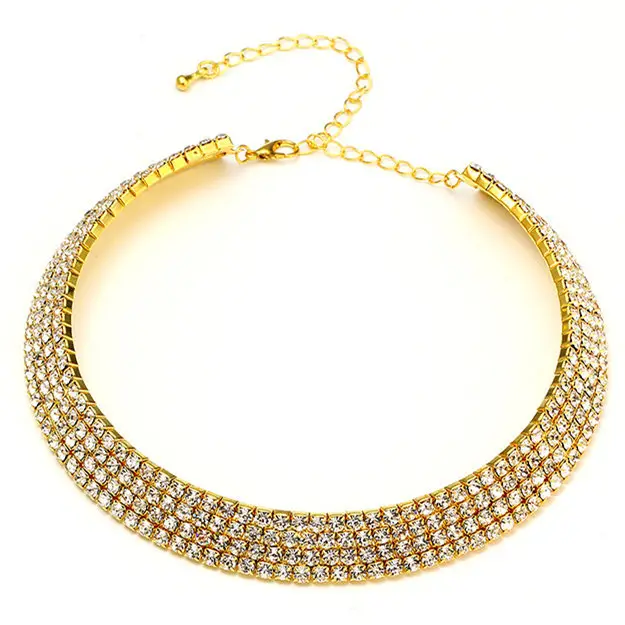 Luxury Wedding Party Necklace with Crystal Diamonds - Image 7