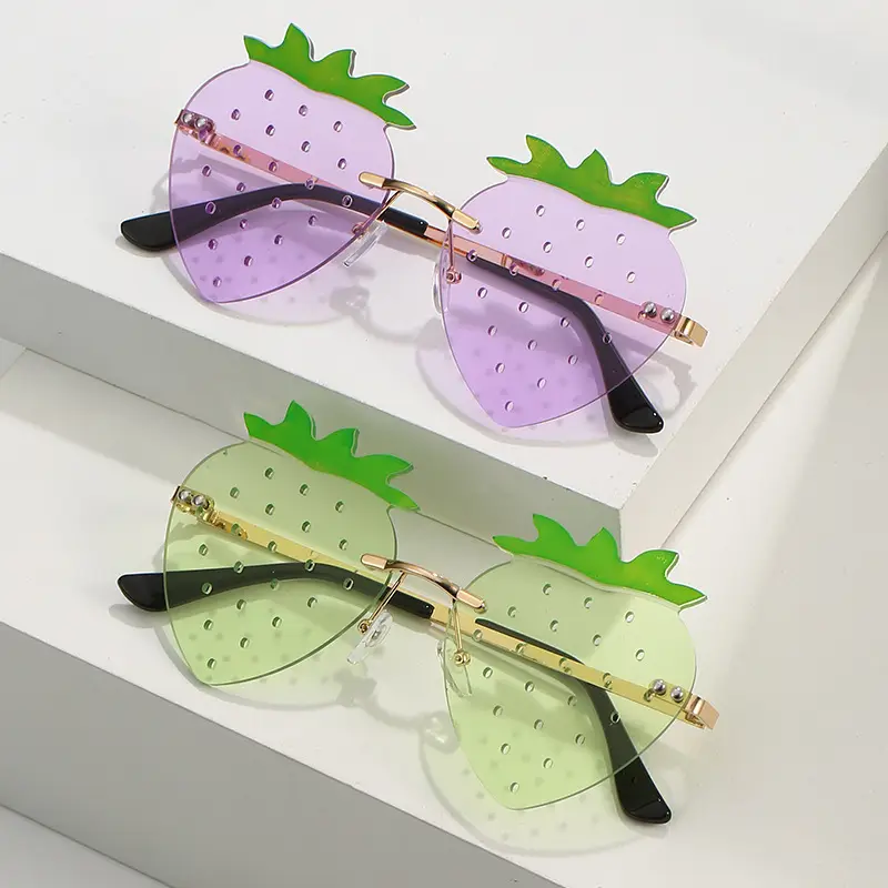 Trendy Strawberry Sunglasses for Women - Image 11