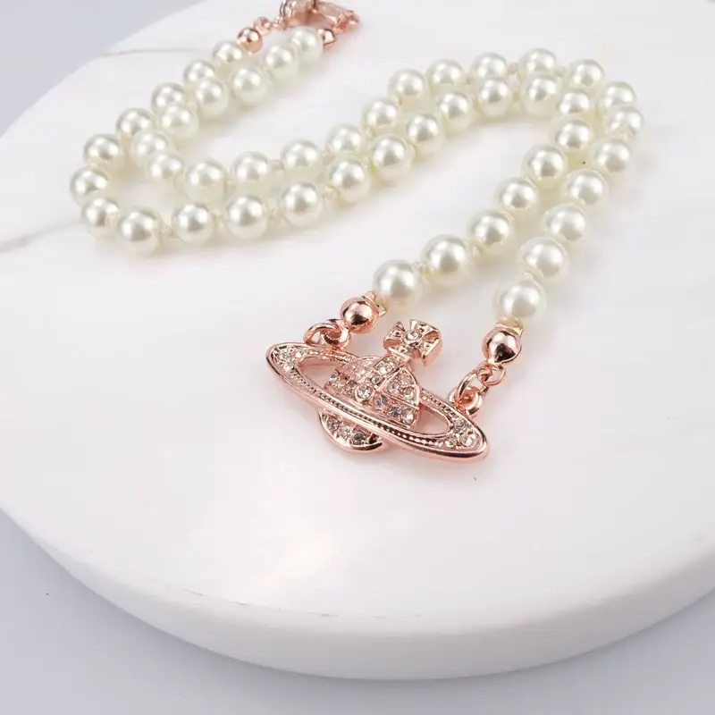 Saturn Pearl Necklace Clavicle Chain NANA Punk — feature 18