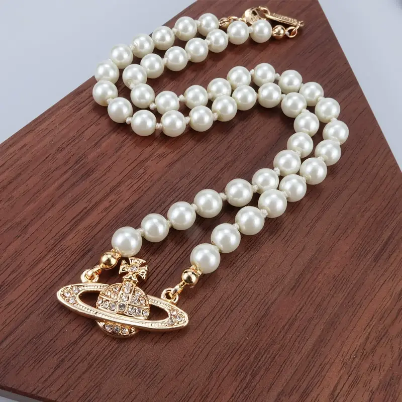 Saturn Pearl Necklace Clavicle Chain NANA Punk — feature 22