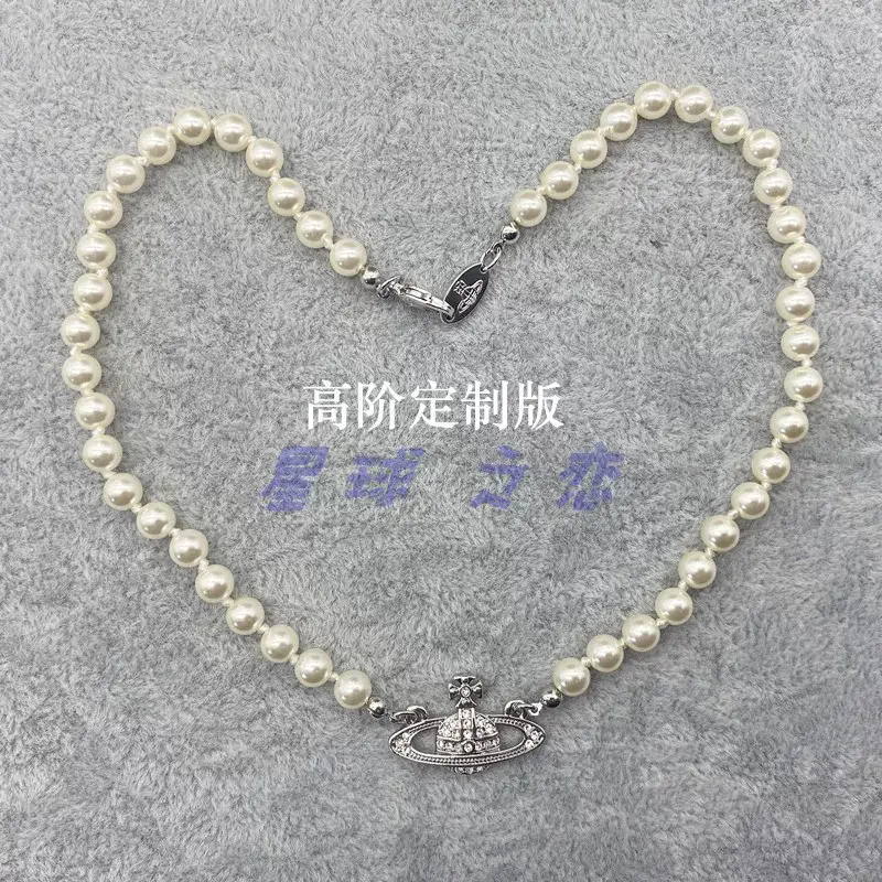 Saturn Pearl Necklace Clavicle Chain NANA Punk — feature 25
