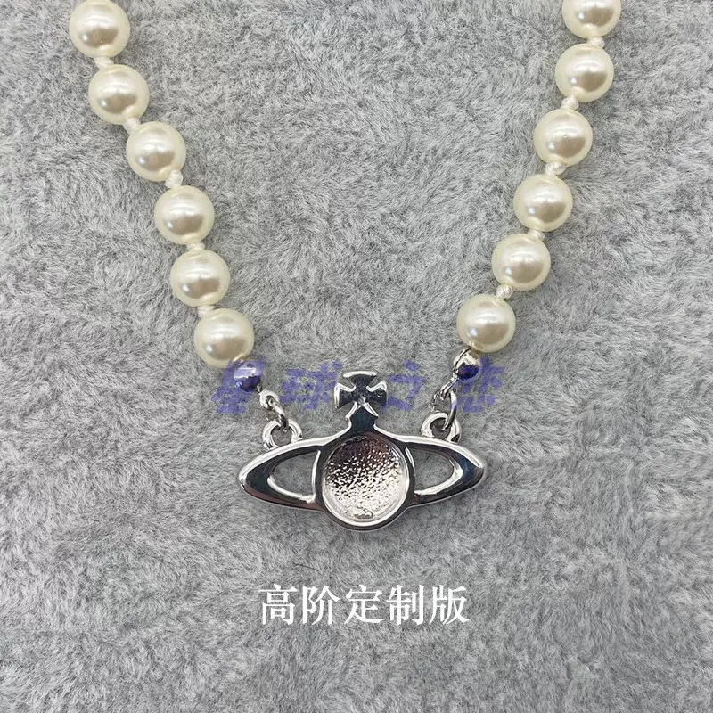 Saturn Pearl Necklace Clavicle Chain NANA Punk — feature 27