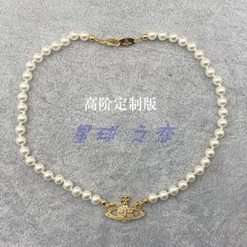 Saturn Pearl Necklace Clavicle Chain NANA Punk — feature 29