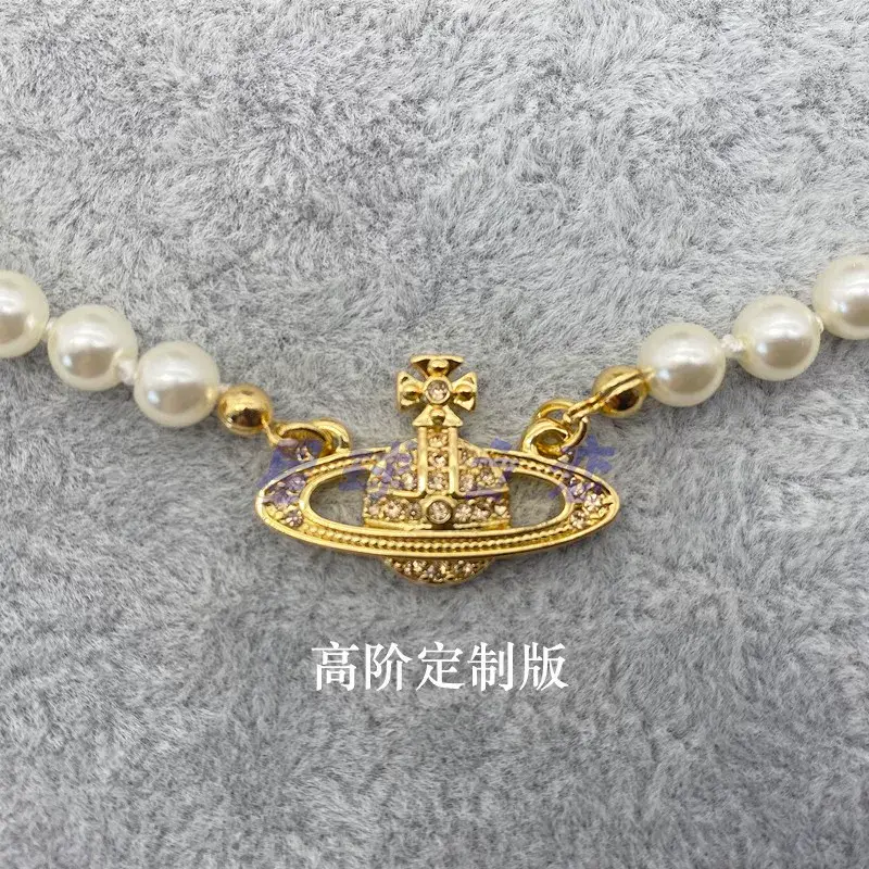 Saturn Pearl Necklace Clavicle Chain NANA Punk — feature 30