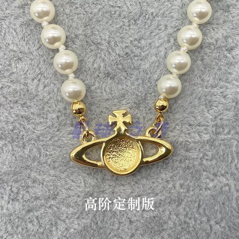 Saturn Pearl Necklace Clavicle Chain NANA Punk — feature 31