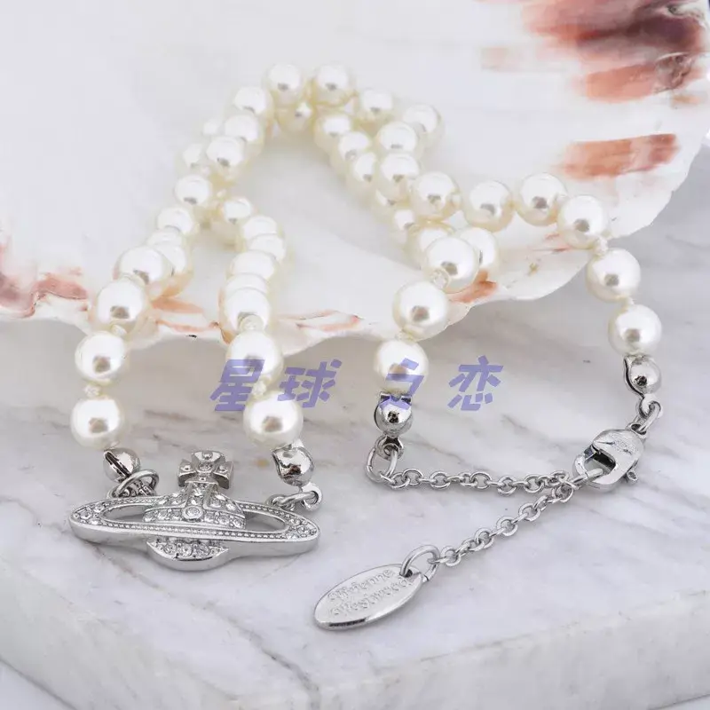 Saturn Pearl Necklace Clavicle Chain NANA Punk — feature 34
