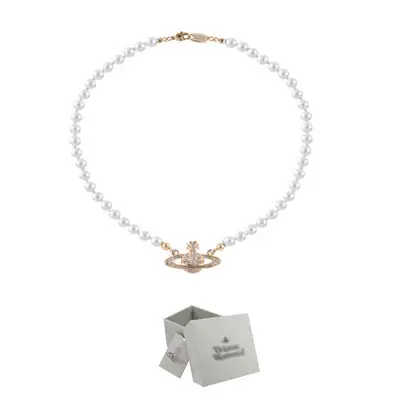 Saturn Pearl Necklace Clavicle Chain NANA Punk - Image 5