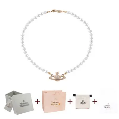 Saturn Pearl Necklace Clavicle Chain NANA Punk - Image 6
