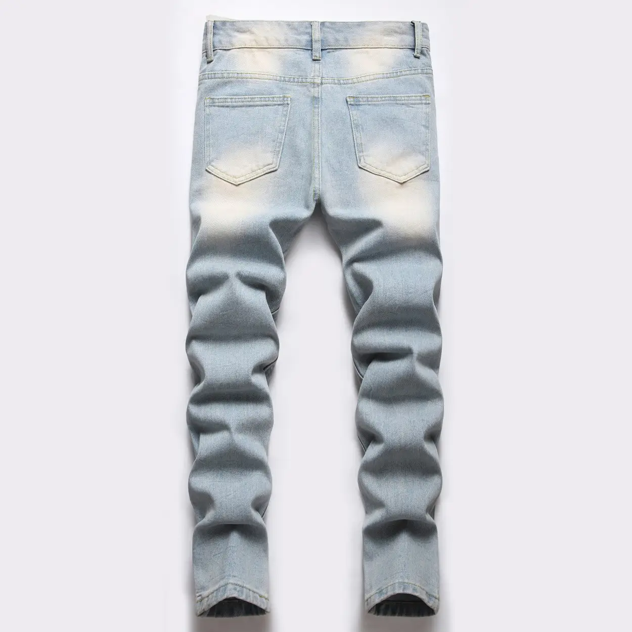 European American Boys Light Blue Ripped Straight Jeans - Image 2