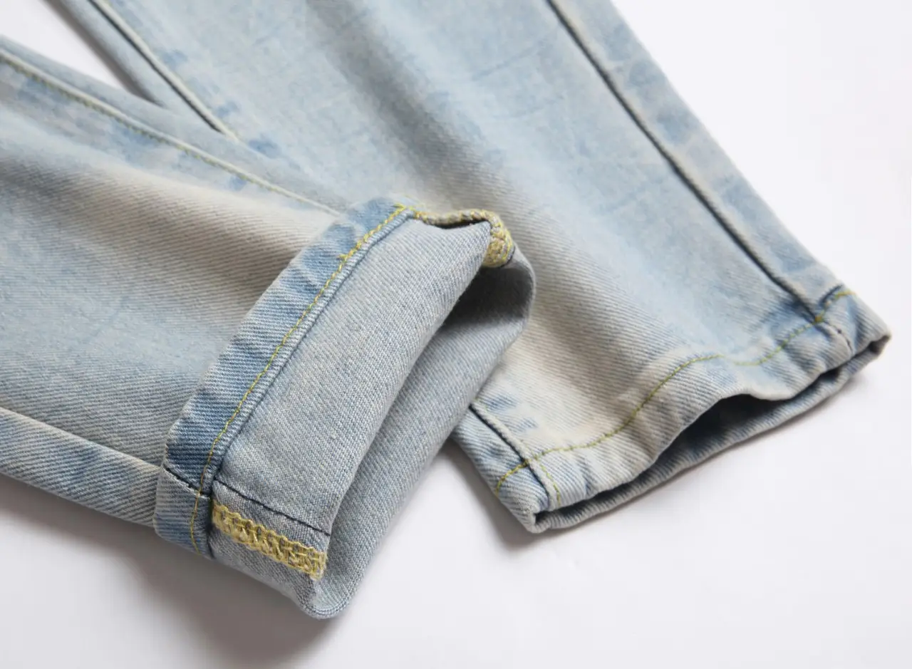 European American Boys Light Blue Ripped Straight Jeans — feature 7