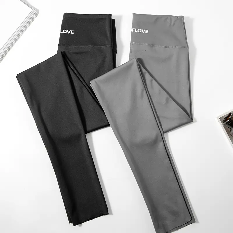 Women's Black Shark Skin Leggings High Waist Spring Autumn - Image 23