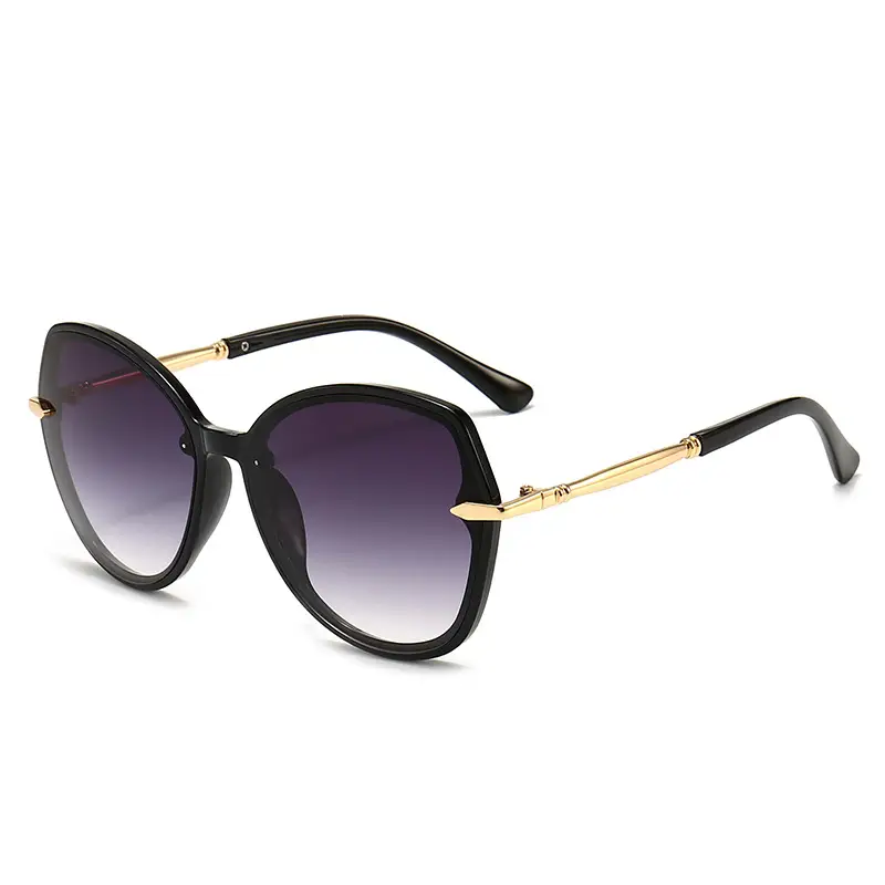 High-End Metal Sunglasses for Women European American Cross Border