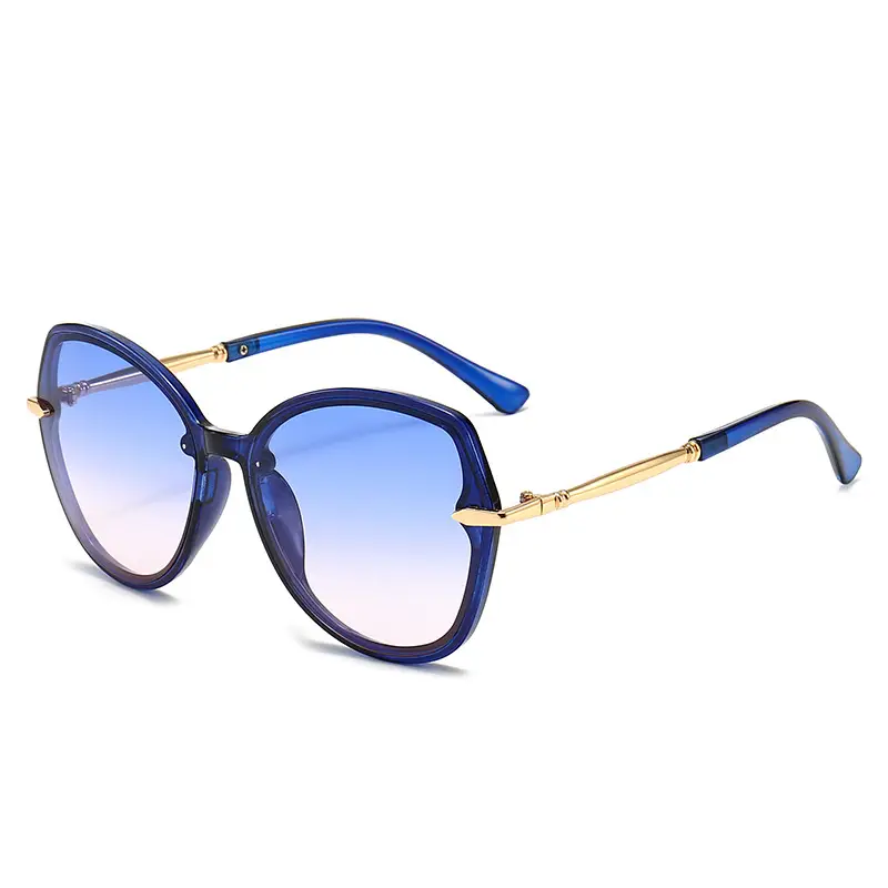 High-End Metal Sunglasses for Women European American Cross Border
