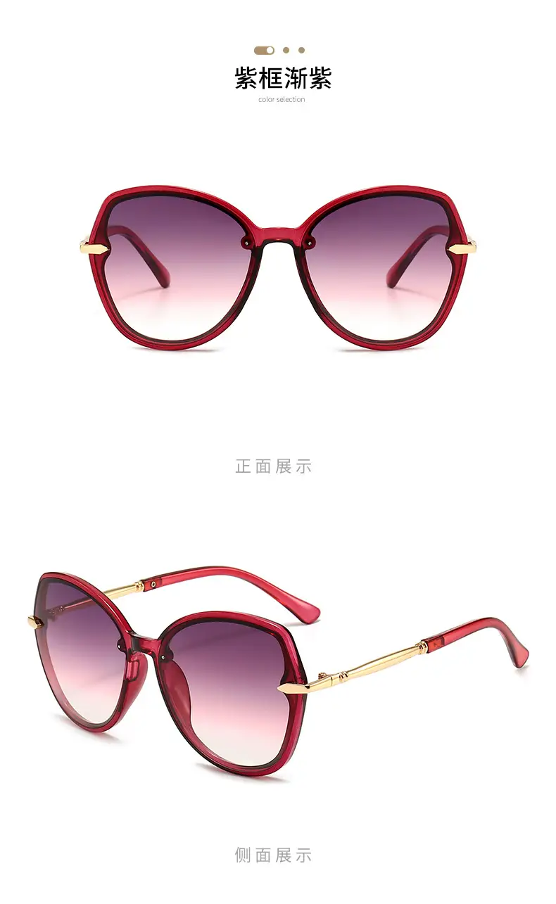 High-End Metal Sunglasses for Women European American Cross Border — feature 10