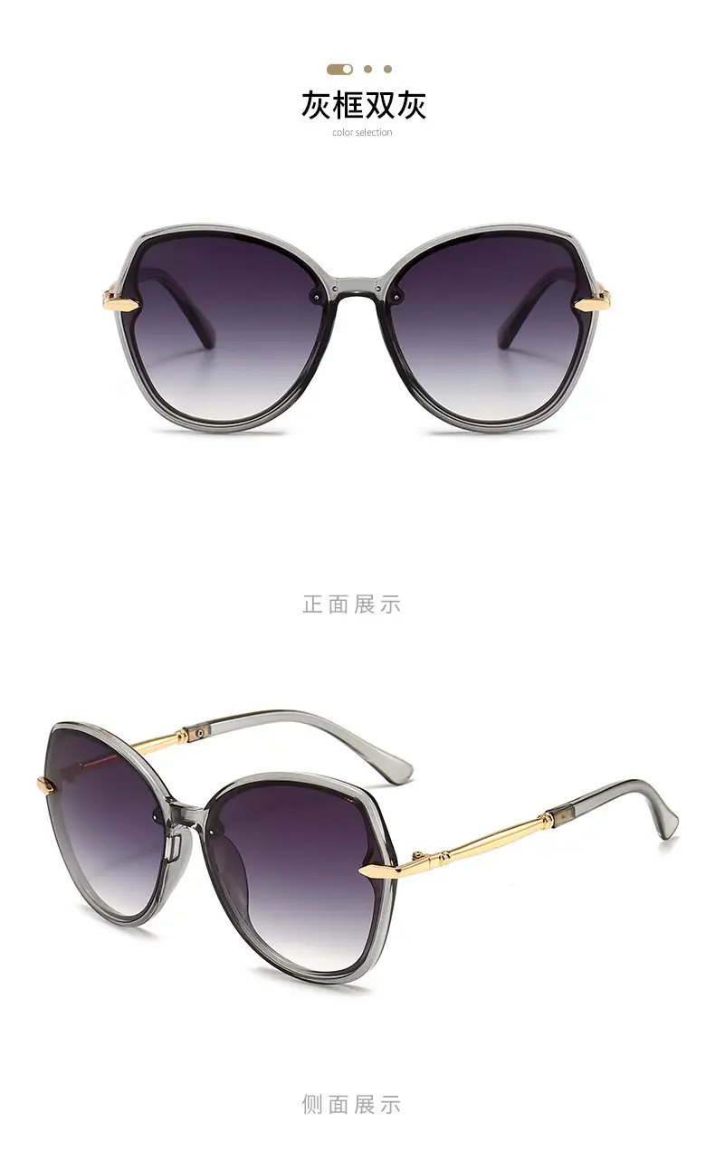 High-End Metal Sunglasses for Women European American Cross Border — feature 11