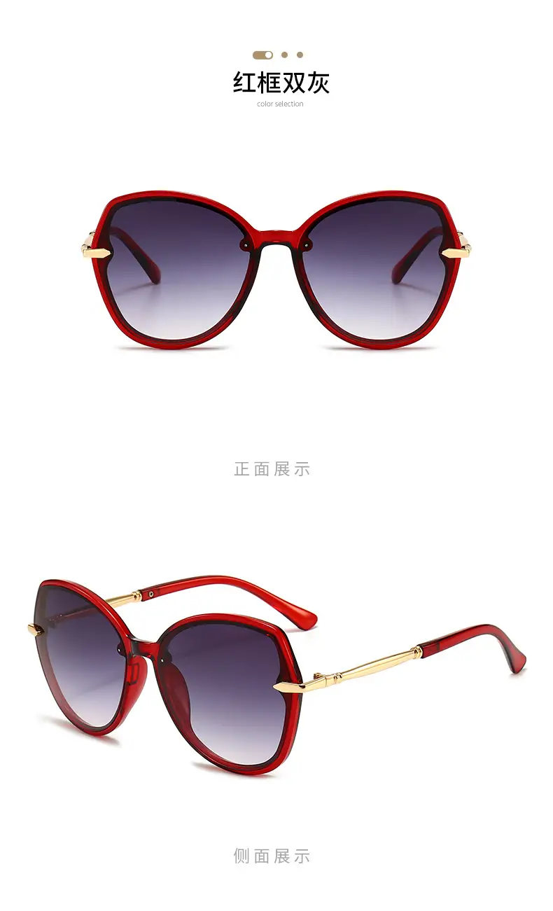 High-End Metal Sunglasses for Women European American Cross Border — feature 12