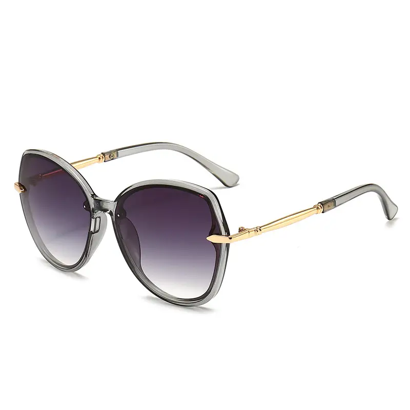 High-End Metal Sunglasses for Women European American Cross Border