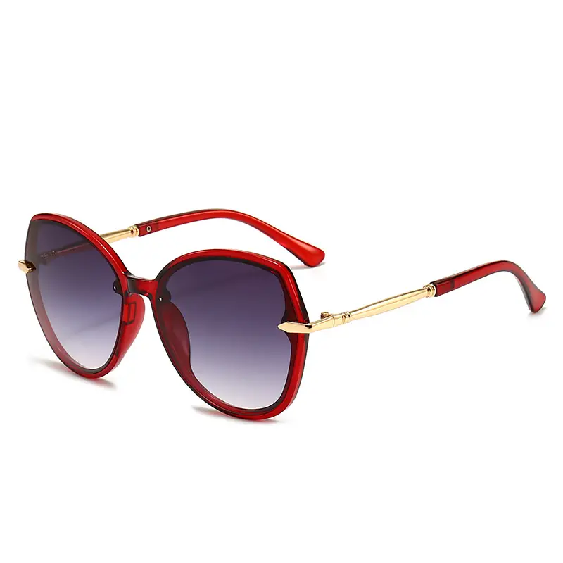 High-End Metal Sunglasses for Women European American Cross Border