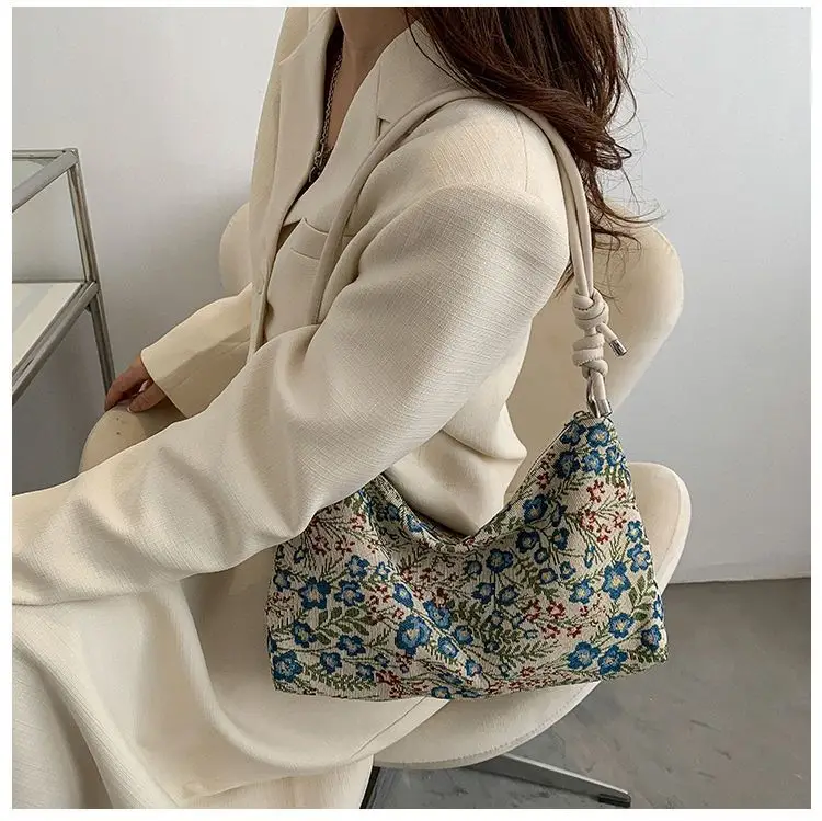 Retro Ethnic Women's Shoulder Satchel Bag with White Strap — feature 11