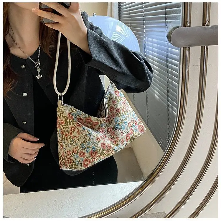 Retro Ethnic Women's Shoulder Satchel Bag with White Strap — feature 14