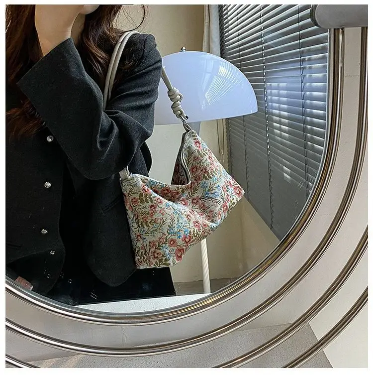 Retro Ethnic Women's Shoulder Satchel Bag with White Strap — feature 15