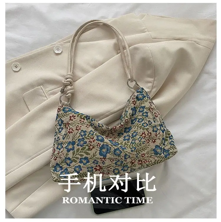 Retro Ethnic Women's Shoulder Satchel Bag with White Strap — feature 2