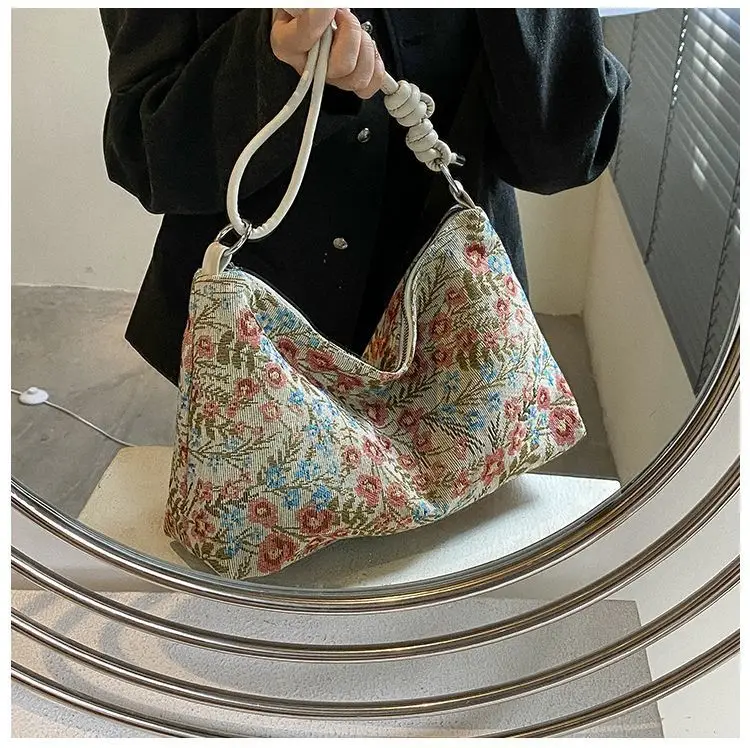 Retro Ethnic Women's Shoulder Satchel Bag with White Strap — feature 21