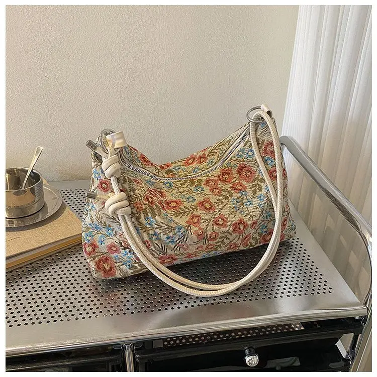 Retro Ethnic Women's Shoulder Satchel Bag with White Strap — feature 22