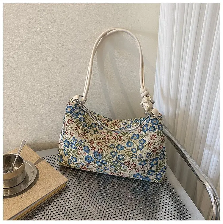 Retro Ethnic Women's Shoulder Satchel Bag with White Strap — feature 24