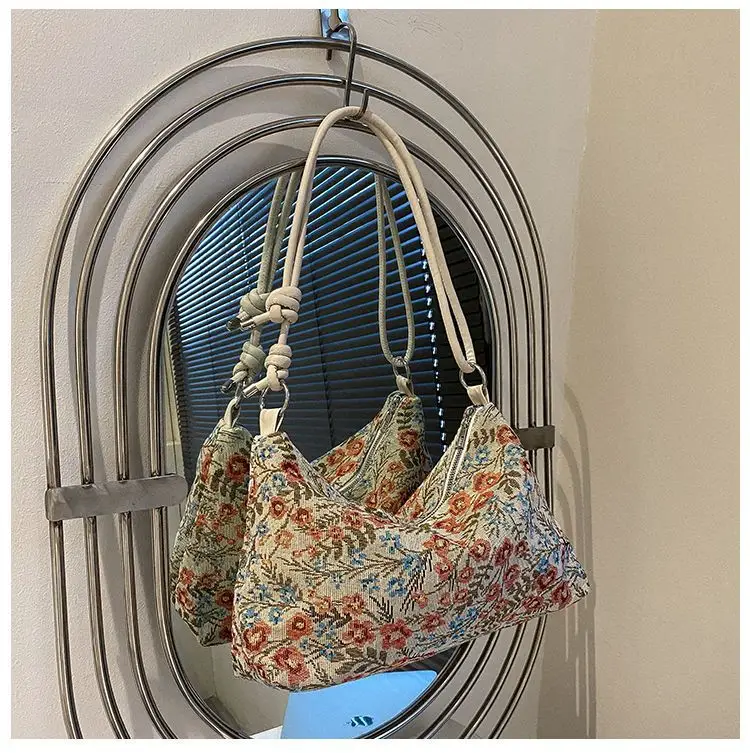 Retro Ethnic Women's Shoulder Satchel Bag with White Strap — feature 25