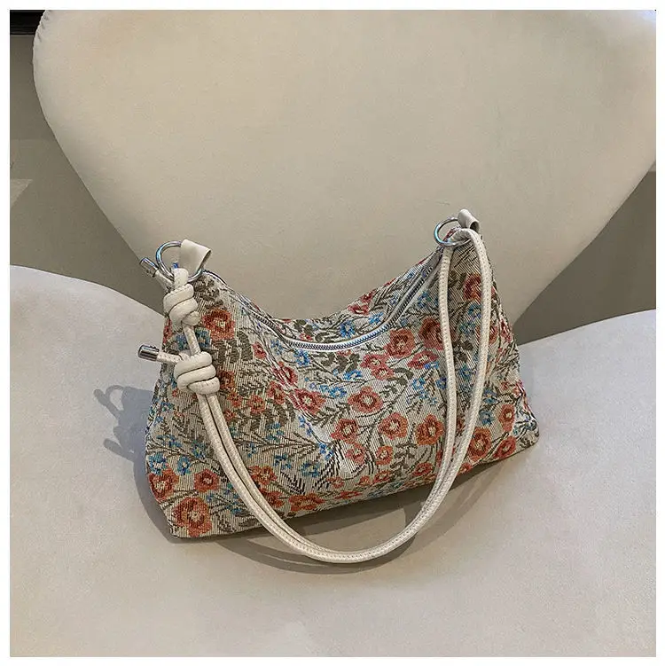 Retro Ethnic Women's Shoulder Satchel Bag with White Strap — feature 28