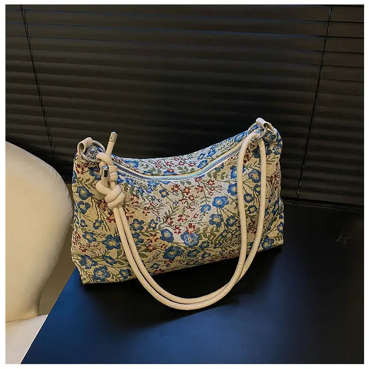 Retro Ethnic Women's Shoulder Satchel Bag with White Strap — feature 30