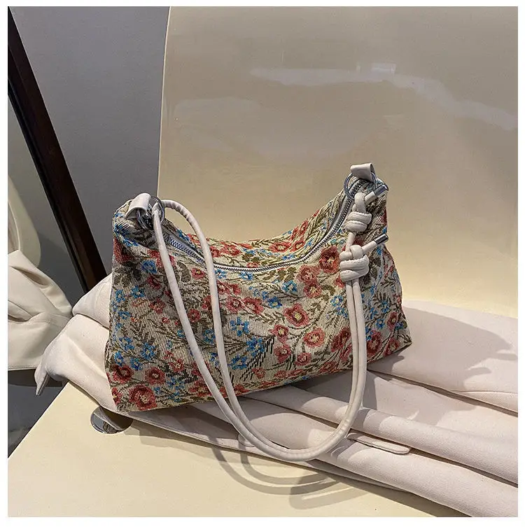 Retro Ethnic Women's Shoulder Satchel Bag with White Strap — feature 31