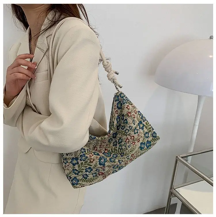 Retro Ethnic Women's Shoulder Satchel Bag with White Strap — feature 7