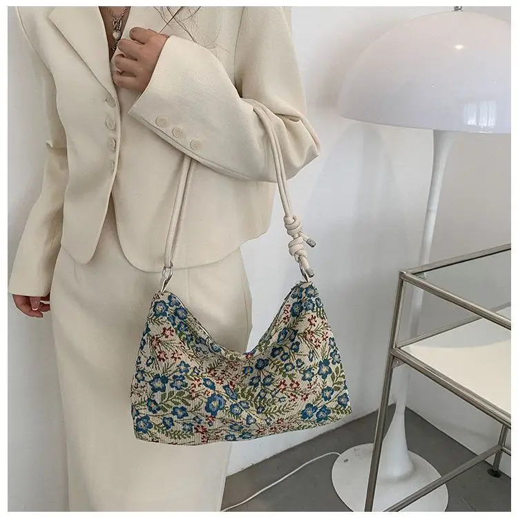 Retro Ethnic Women's Shoulder Satchel Bag with White Strap — feature 8