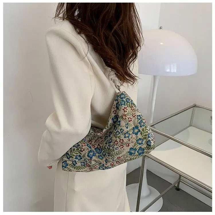 Retro Ethnic Women's Shoulder Satchel Bag with White Strap — feature 9