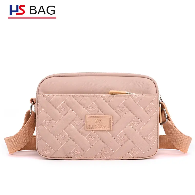 New Women's Shoulder Small Square Bag Korean Oxford Cloth Embroidered Crossbody Bag