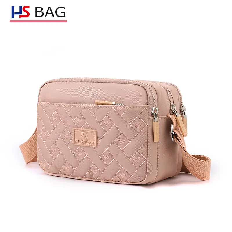 New Women's Shoulder Small Square Bag Korean Oxford Cloth Embroidered Crossbody Bag