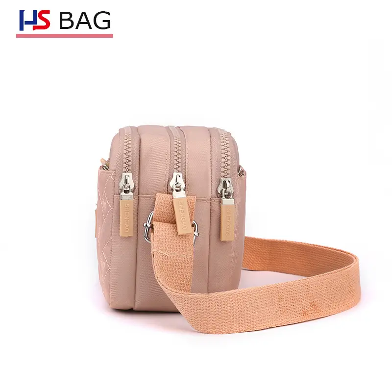 New Women's Shoulder Small Square Bag Korean Oxford Cloth Embroidered Crossbody Bag