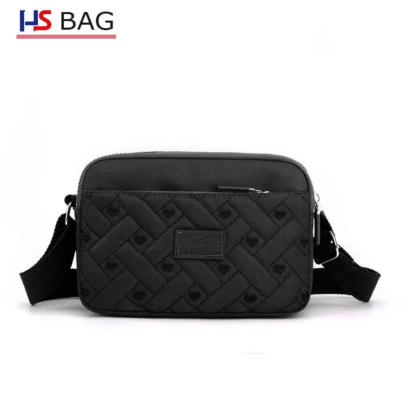 New Women's Shoulder Small Square Bag Korean Oxford Cloth Embroidered Crossbody Bag