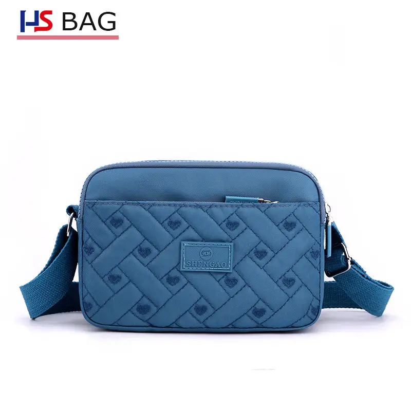 New Women's Shoulder Small Square Bag Korean Oxford Cloth Embroidered Crossbody Bag